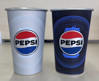 Vasos de aluminio que cambian de color para Pepsi